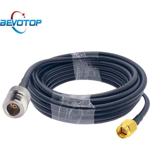 N Type Female Jack to RP SMA Male Pigtail LMR195 RF Extension Cable for 4G LTE Wireless Router Gateway Cellular ADS-B Radio