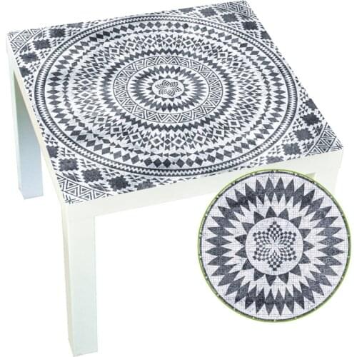 55x55cm Mandala Style PVC Table Stickers for Cafe Bar Self-adhesive DIY Desk Renovation Decal Waterproof Tablecloth Covers Decor