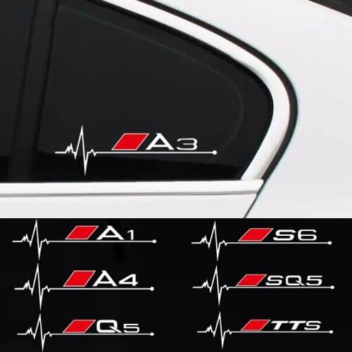 Car Sticker Body Glass Windows Decals For Audi A3 8P 8V A4 B8 B6 B7 B9 B5 A6 C6 C7 C5 Q5 A5 Q7 A1 A7 A8 Q3 TT 8L Q2 Q7 Q8 S1 S3