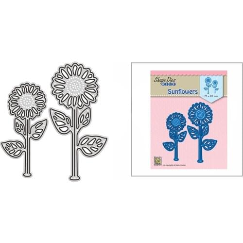 2021 New Beautiful Duo Sunflowers Metal Cutting Dies for DIY Scrapbooking Decor and Card Making Paper Craft Embossing No Stamps