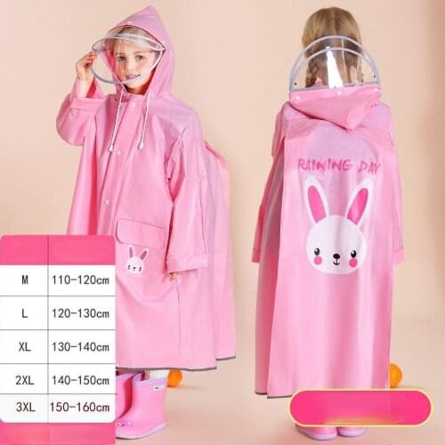 New Fashion EVA Kids Raincoat Waterproof Rain Poncho Tour Children Raincoat Student Rainsuit Protective Covers Big Boys Girls