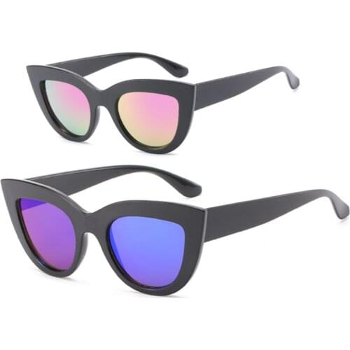 2021 Retro Fashion Ladies Glasses Women Night Vision Glasses Brand Designer Vintage Cat Eye Black Sun Glasses Female Lady UV400