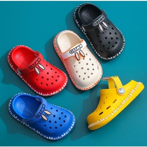 New Boys and Girls Summer Fashion Childrens Cartoon Bunny Cave Shoes Antiskid Baby Slippers Beach Flip Flops Kids Home Slipper