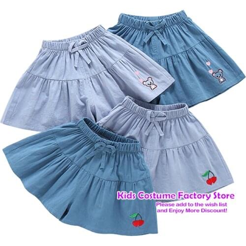 2021 Summer Girls Shorts Kids Clothes Baby Girl Children Cartoon Bear Fruit Cherry Short Korean Toddler Cotton Casual Pants