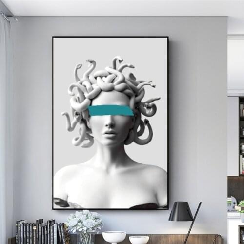 Sculpture of David Vaporwave Canvas Art Posters Graffiti Art Canvas Paintings and Posters Wall Street Art Picture Home Decor