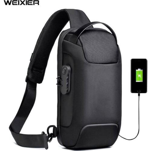 Hot Selling Chest Bag New Anti-thief Men Crossbody Bag Waterproof Shoulder Bags USB Charging Short Trip For Male Travel Pack bag