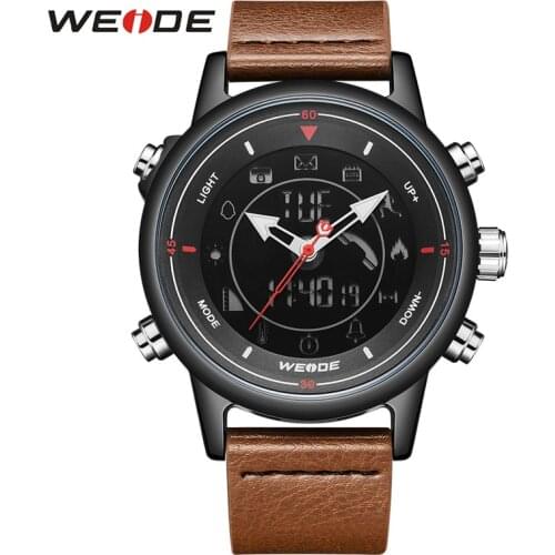 WEIDE Watches for Men Relogio Masculino Smart Watch Men Clocks Alarm Altitude Photograph Dual Display Quartz Wrist Watch
