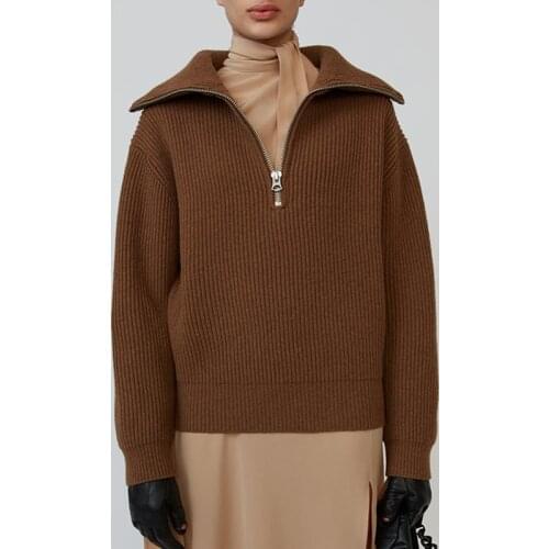 Women Vintage Wool Sweater Oversize Loose Thick Knitwear Pullovers Jumpers