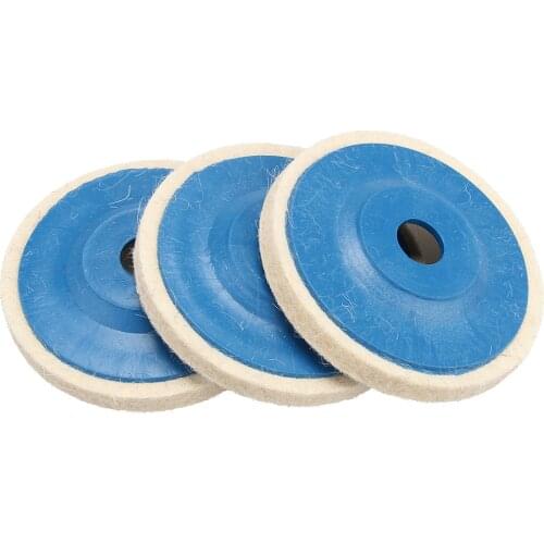1/3PC 100*8*16mm Wool Polishing Wheel Buffing Pads Angle Grinder Wheel Felt Polishing Disc Use for Metal Marble Glass Ceramics