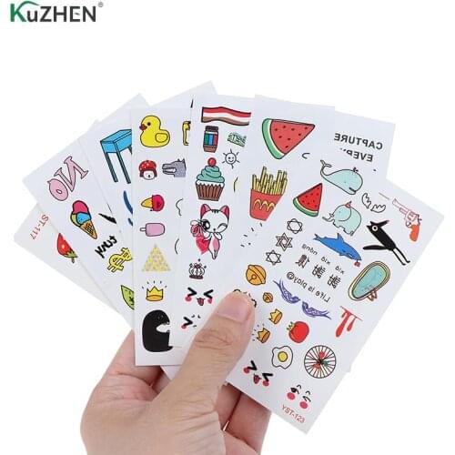 10 Sheets Cute Kids Temporary Tattoo Inspired Body Makeup Sticker Tattoos Random