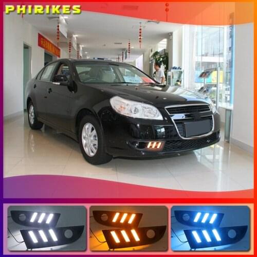 2PCS LED Fog Lamps Daytime Running Light DRL For Chevrolet Epica 2007-2012 White yellow blue