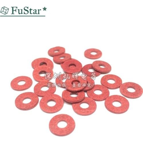 250pcs M3 Red Insulating Fiber Washer Insulation Screw Gasket