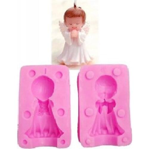 3D Boy Angels Series Shaped Baby Cake Decoration Fondant Molds Chocolate Silicone Mold Fondant Gumpaste Tools