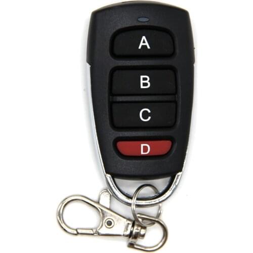 4 buttons ABCD Wireless remote control switch Garage Door EV1527 Learning Code Universal Auto Car Alarm System 433MHz Remote