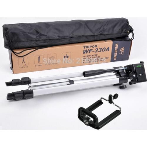 Aluminum Weifeng WT-330A handiness camera Camcorder DV tripod + Mobile phone clip Holder Binoculars