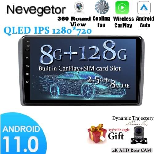 6G+128G DSP Android 11 Car Radio GPS RDS multimedia player For Audi A3 8P S3 2003 2004 2005-2012 2din Android car player NO DVD