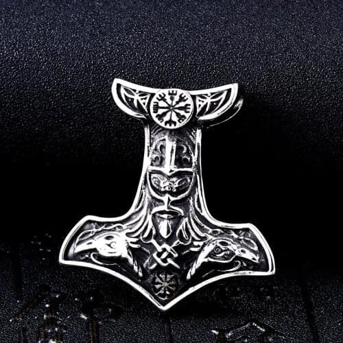 Beier 316L stainless steel Viking Tomahawk Necklace Pendant Classic Nordic Hammer Mens Pendant High Quality Jewelry BP8-089