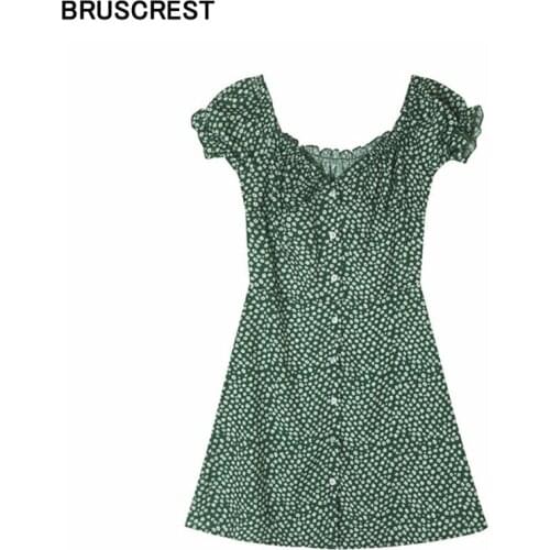 BRUSCREST Summer Dresses With Buttons
