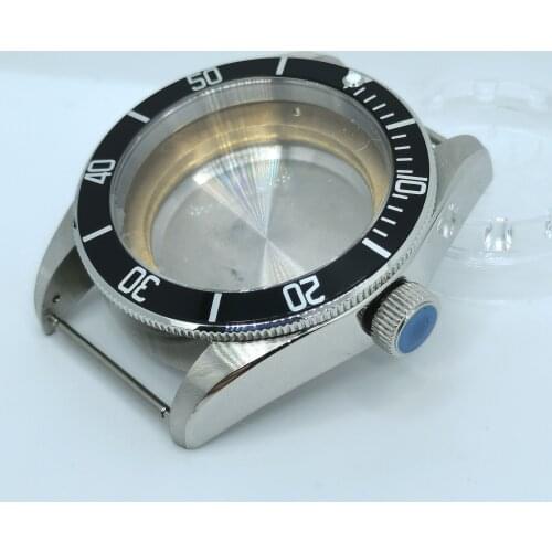 41mm Sapphire Glass Four-color Aluminum Bezel Watch Parts Case Suitable Fit ETA28214,2836 Miyota82 Set Movement
