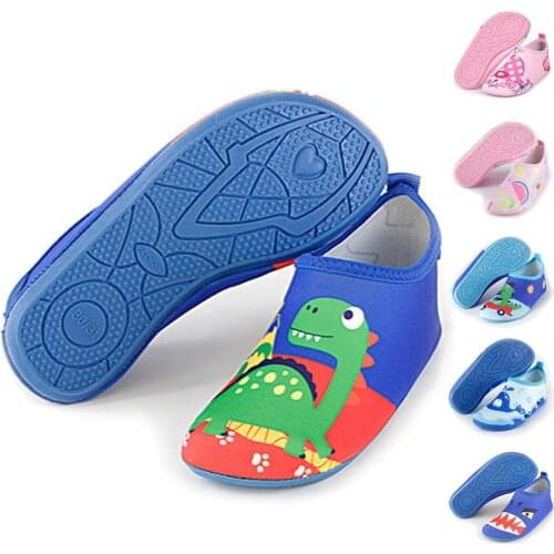 Kids Summer Slippers Childrens Beach Shoes Non-slip Breathable Boys and Girls Baby Swimming Wading Shoes Indoor Soft Socks