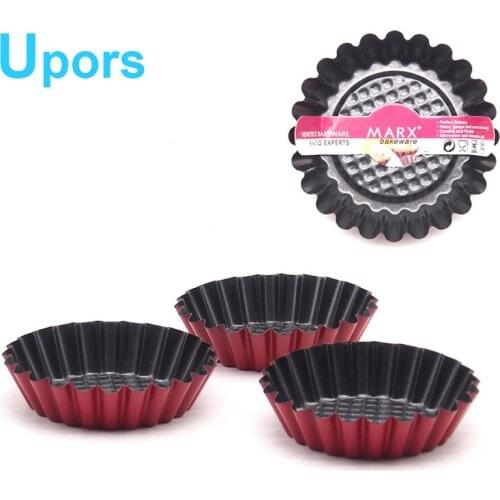 12pcs ( Diameter 9.8CM ) Food Grade FDA Flower Shaped Cake Tart Mould Baking Tool Cupcake Egg Tart Fruit Tart Mold