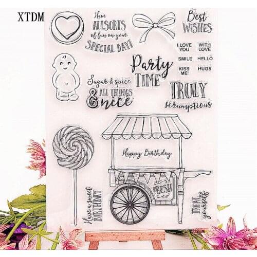 Hot selling gingerbread Man alphabet transparent clear stamp / silicone seal roller stamp DIY scrapbook album / card production