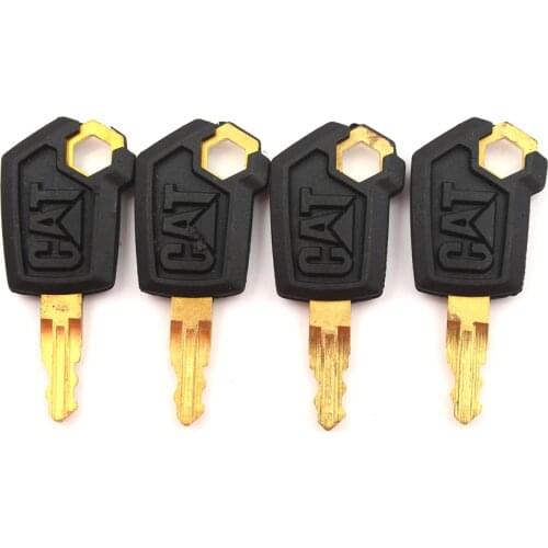 Loader Dozer Key For Caterpillar 5P8500 CAT Metal & Plastic 4PCS Black & Gold Heavy Equipment Ignition