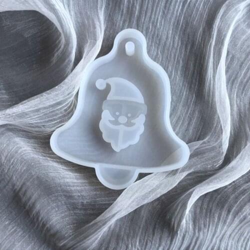 Christmas Tree Bell Elk Pendant Casting Silicone Mould Crystal Epoxy Resin Mold A0NF