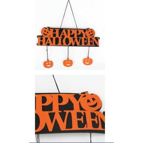 Hot Halloween Decoration HAPPY HALLOWEEN Hanging Hang Tag Window Decoration Pumpkin Hanging Strips