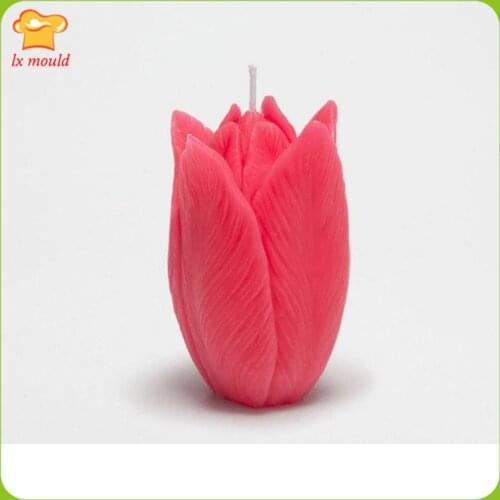 LXYY New Tulip Decorative Candle Silicone Moulds Handmade Soap Molds Candle Tools