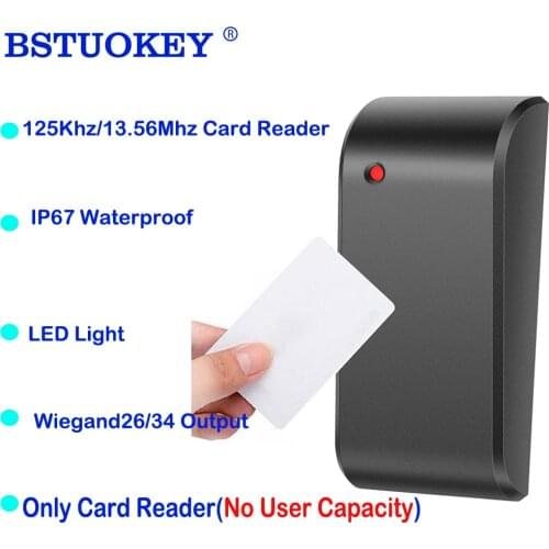Mini IP67 Waterproof Card Reader 13.56Mhz 125Khz Proximity Wiegand Card Reader Long Range RFID Reader