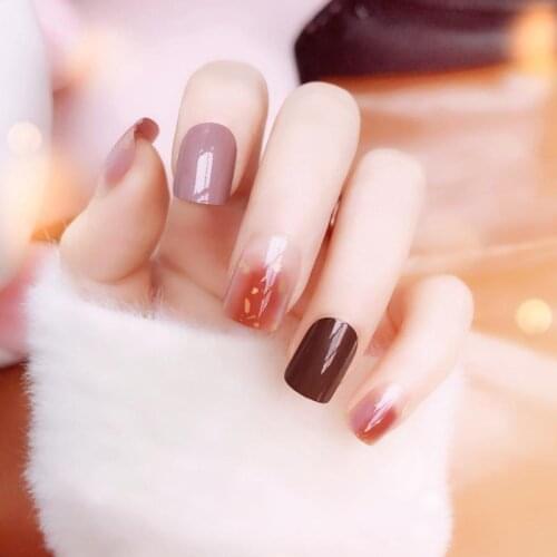 24pcs/set Fashion Acrylic Fake Nails Fashion Nail Art Tips Decorated Full Cover Manicure False Nails Tips Manicure Art Tools New