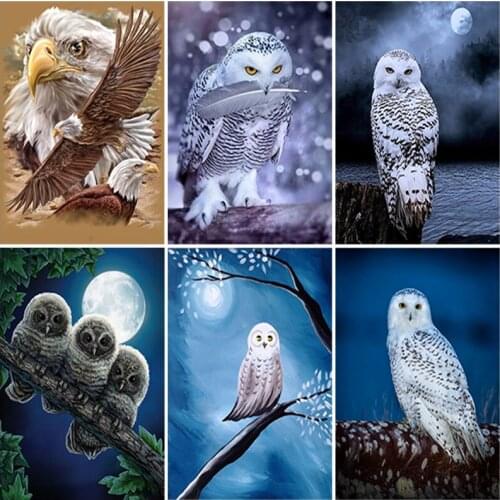 DIY Eagle 5D Diamond Painting Full Square Drill Birds Diamond Embroidery Cross Stitch Kits Resin Mosaic Wall Art Gift Home Decor