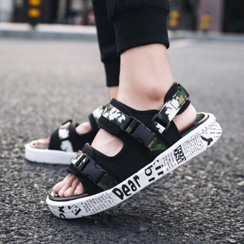 ZEEKSON Summer New Big Size Mens Sandals Trendy Sandals and Slippers Korean Couple Unisex Slippers Sports Leisure Beach Shoes