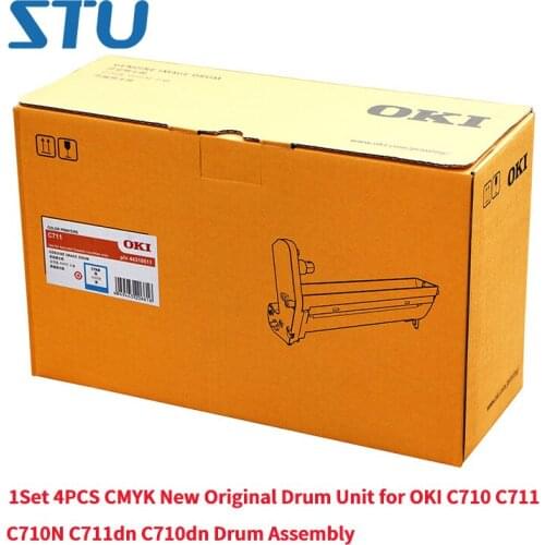 1Set 4PCS CMYK New Original Drum Unit for OKI C710 C711 C710N C711dn C710dn Drum Assembly
