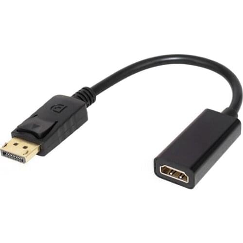 DP to HDMI-Compatible Adapter, DP to HDMI-Compatible Converter Male to Female Gold-Plated Interface Conversion Line