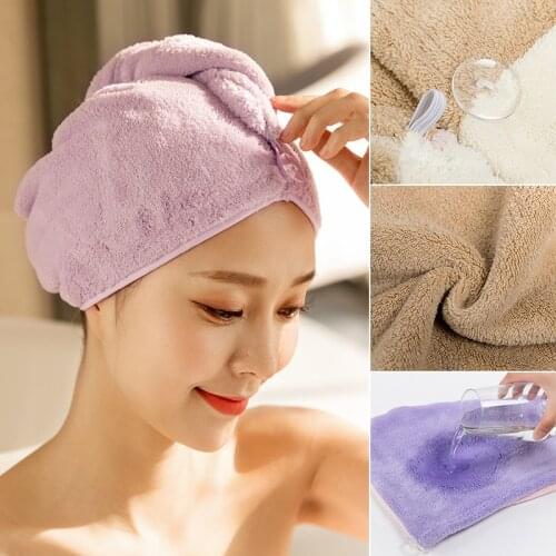 Hair Drying Towel Ultra Absorbent Convenience Quick Dry Hair Turban Hair Towel Bath Towels Wrap for Bathroom Women Wet Hair