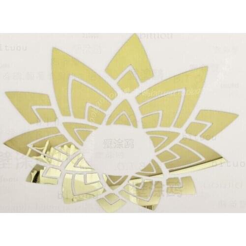 70x70CM Ceiling lamp cap wall mirror decoration , 3D decorative top lamp around deco , DIY acrylic mirror sticke