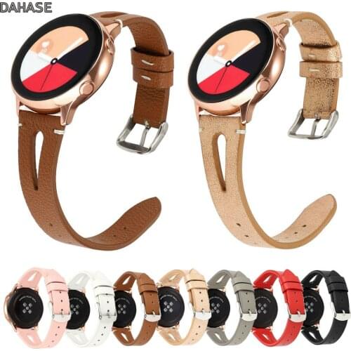 20/22mm Huami Amazfit Genuine Leather Watch Band For Samsung Galaxy Watch 42mm 46mm Strap Active 2 Huawei Watch GT 2 Band