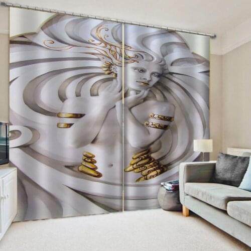 Customized size Luxury Blackout 3D Window Curtains For Living Room relief beauty curtains personality curtains