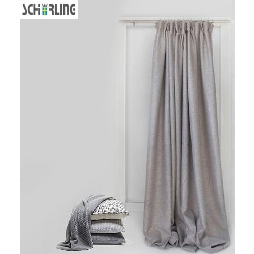 SCHRLING Cotton Curtains For Windows