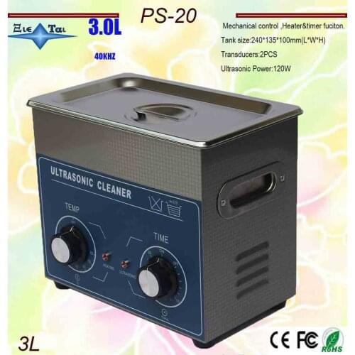 PS-20 AC110/220v 120W heater&timer Ultrasonic cleaner bath 3L 40KHZ for small parts with basket