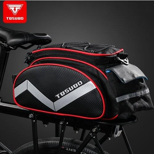 Roswheel Bicycle Bag saddle bag Multifunction 13L Bike Tail Rear Bag Cycling Bicicleta Basket Rack Trunk Bag Shoulder Handbag
