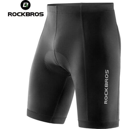 ROCKBROS 3DThickened Pad Cycling Shorts Shockproof MTB Bicycle Shorts Summer Men Road Bike Shorts Reflective Downhill Tights