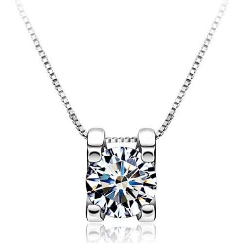 1 3D Simple Small Inlay Zircon geometric pendant Necklace Mini Fashion Crystal Angel Eye love Necklace Lucky Ladies Jewelry