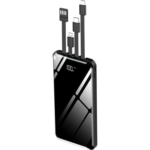 10.000 Mah Prime Digital Display Built-In Multiple Wired Powerbank power bank portable charger USB for iPhone Samsung