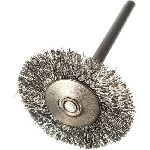 10 pcs Stainless Steel Wire Brushes Disc Brush Round Brush 25mm Diameter for Dremel