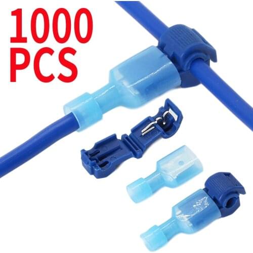1000(500set) Quick Electrical Cable Connectors Snap Splice Lock Wire Terminal Crimp Wire Connector Waterproof Electric Connector