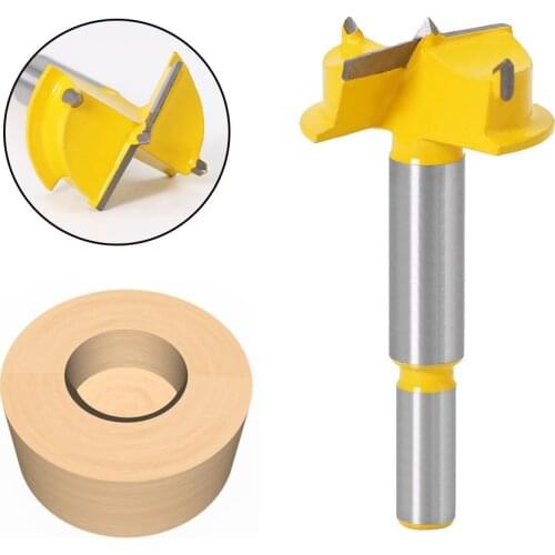 35mm 2 Flutes Carbide Tip Forstner Drill Bit Wood Auger Cutter Woodworking Hole Saw For Power Tools Drill Bits Wood Working Tool