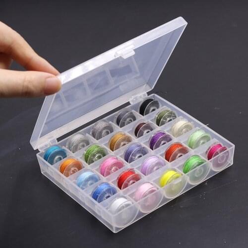 25Pcs Sewing Bobbins Mixed Color Sewing Machine Bobbins with Thread for Home Sewing Machine DIY Sewing Accessories